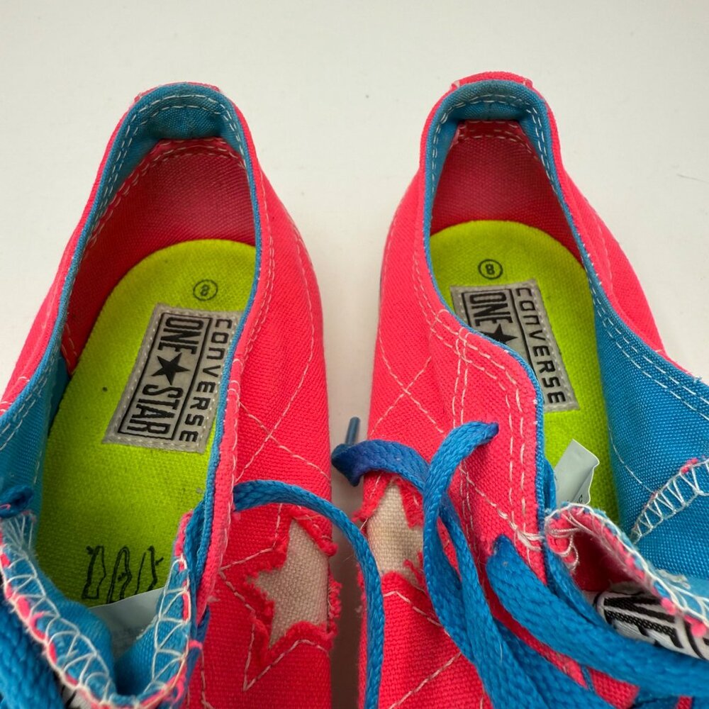 Converse One Star Hot Pink Canvas Low Tops - Picture 5 of 8